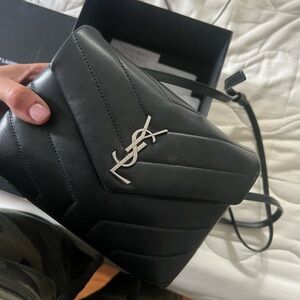 Saint Laurent LouLou small black leather quilted bag